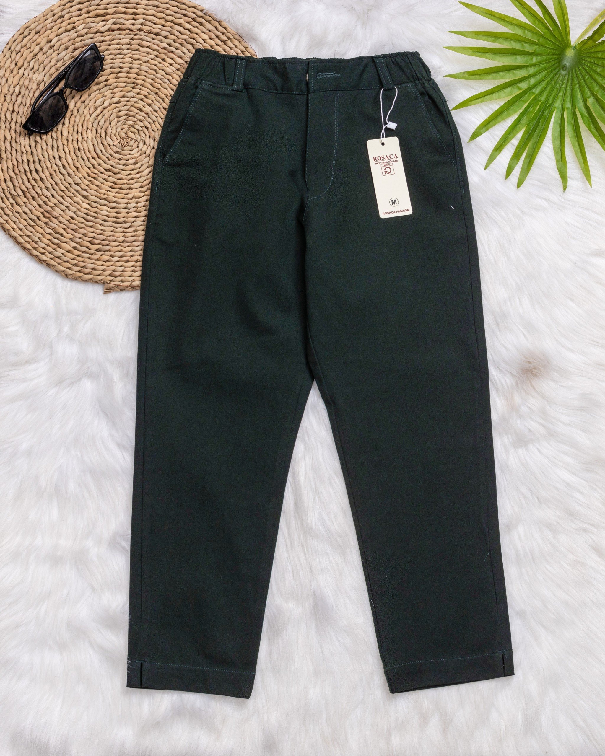 Quần 9 tấc Nữ Lưng Thun kaki Có Giãn
