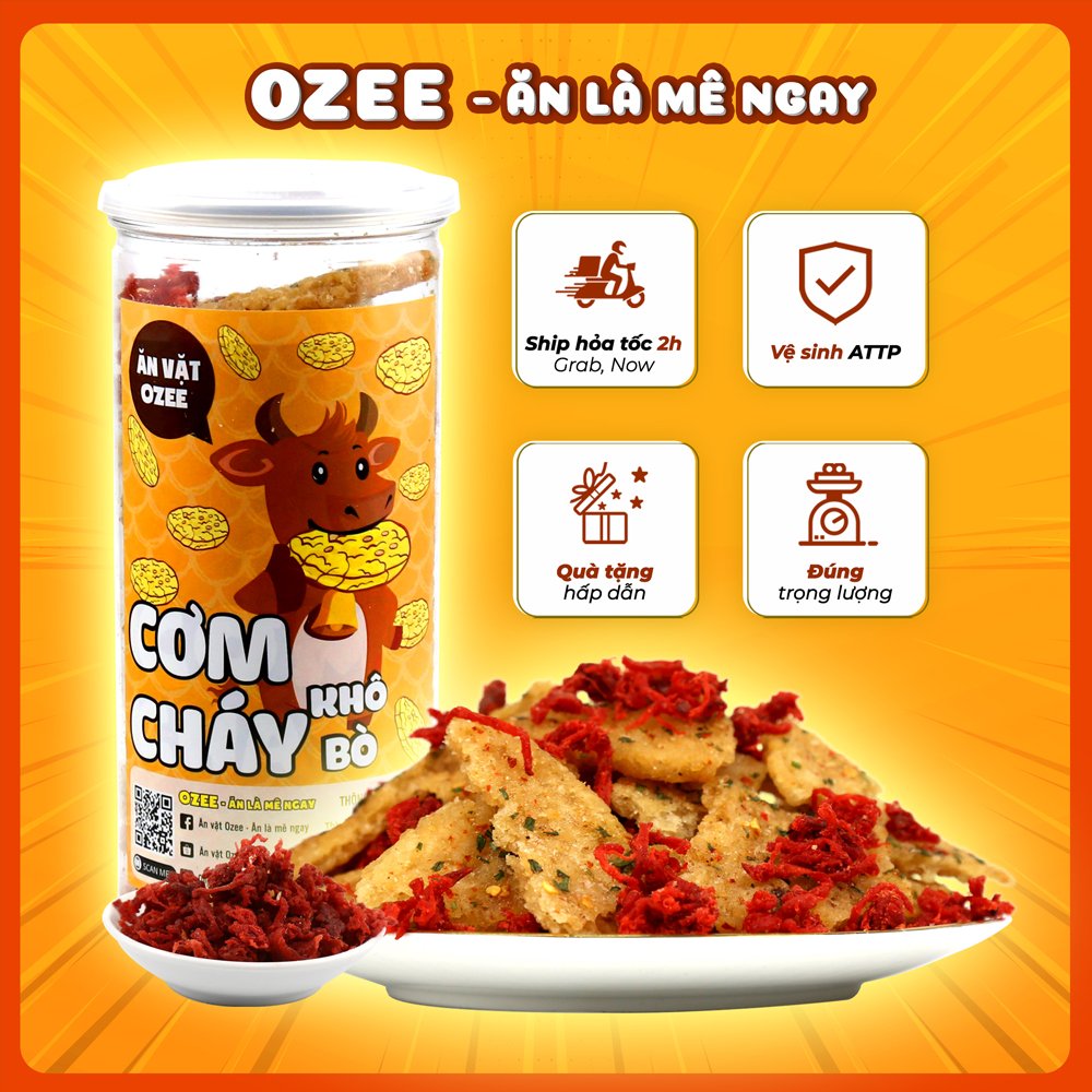 Cơm cháy khô bò Ozee 300g - Ăn là mê ngay
