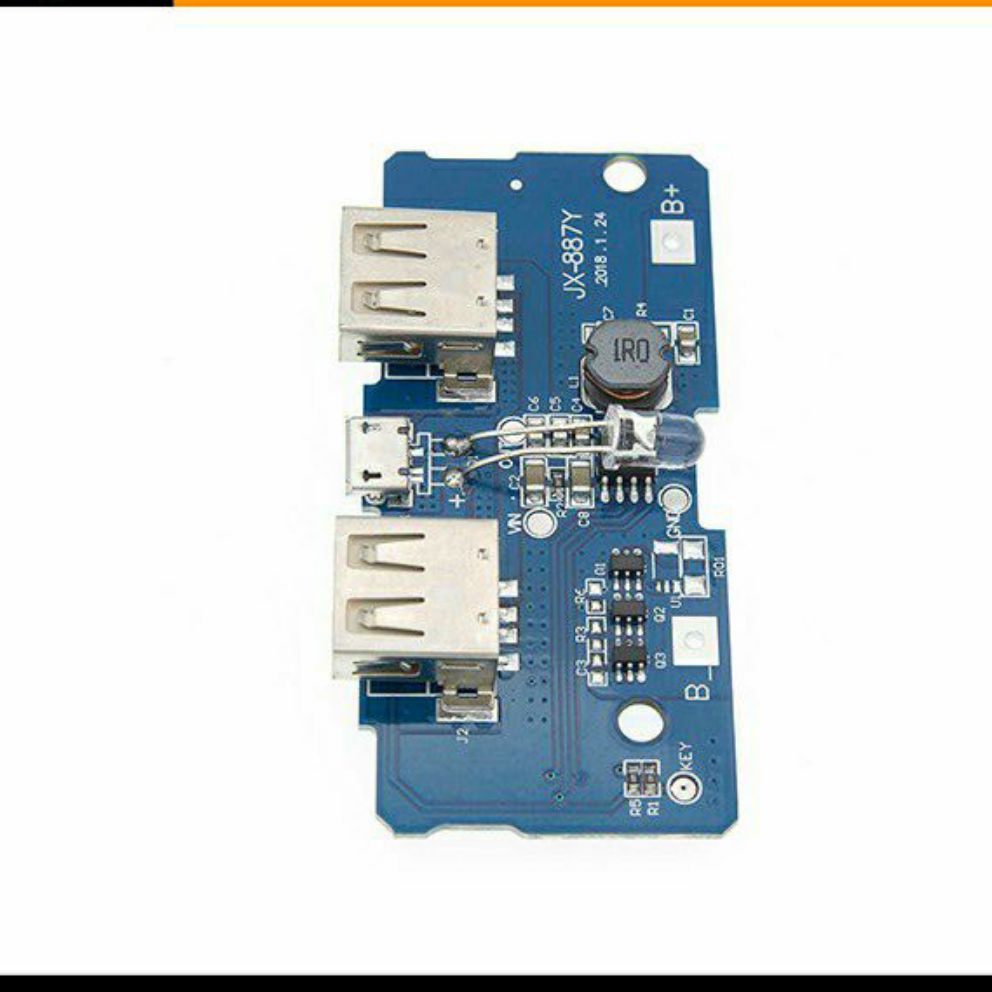 Mạch Sạc Dự Phòng 2 Ngõ ra USB(1A và 2A) đèn báo pin