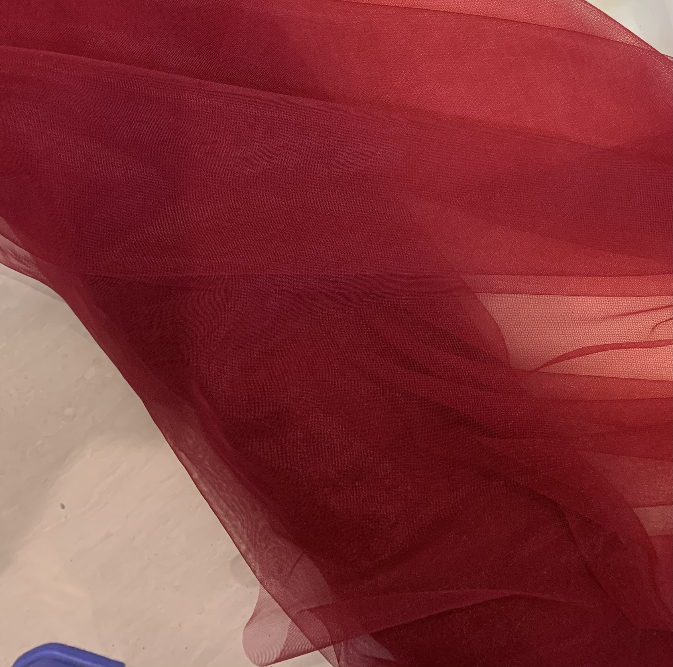 Vải voan lưới tutu mềm màu đỏ đô (1mx 1.7m)