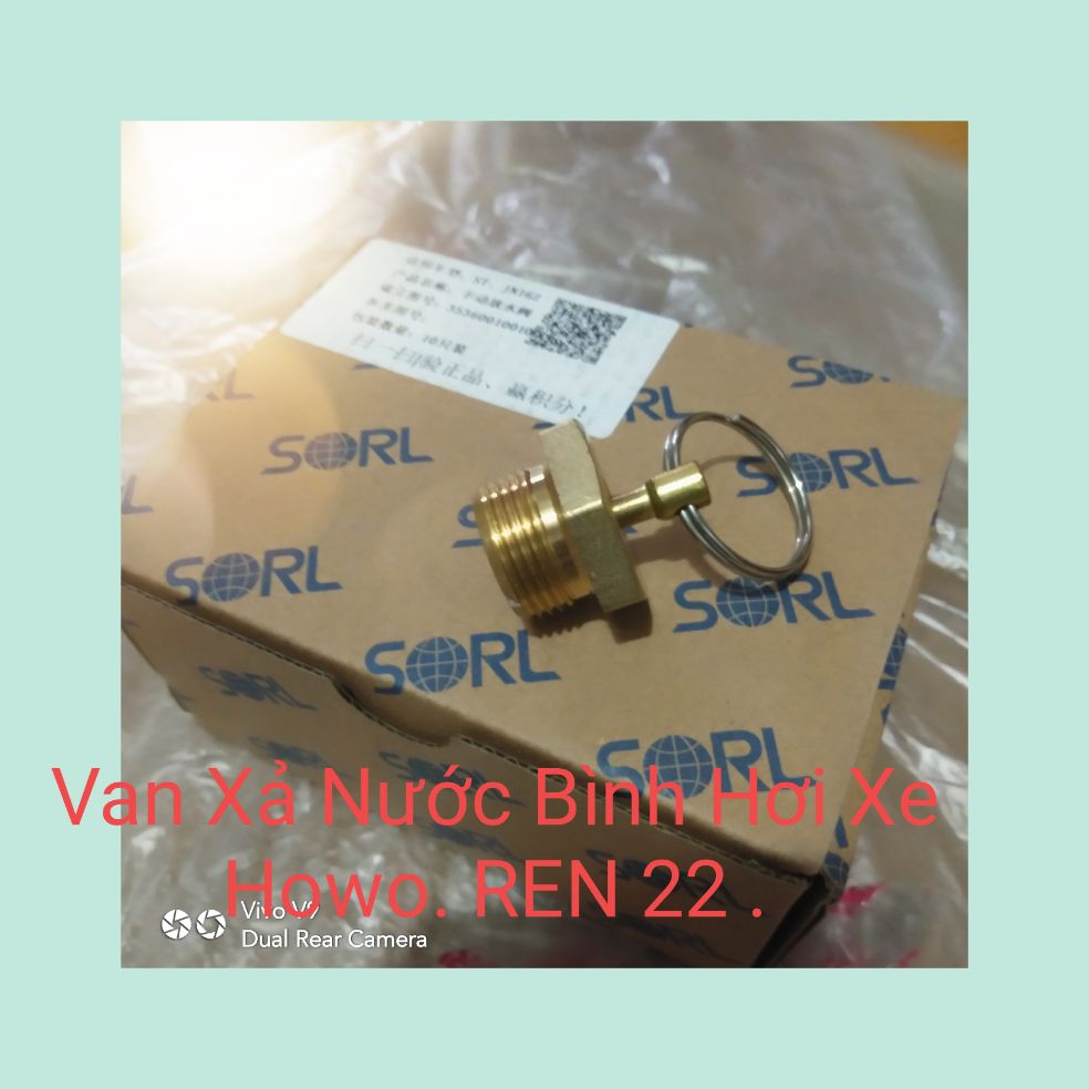 Núm Xả Bình Hơi Xe Tải Howo ren M22. Van xả nước, núm xả nước bằng đồng, núm xả nước, núm xả nước bình khí nén... VIE PARTS