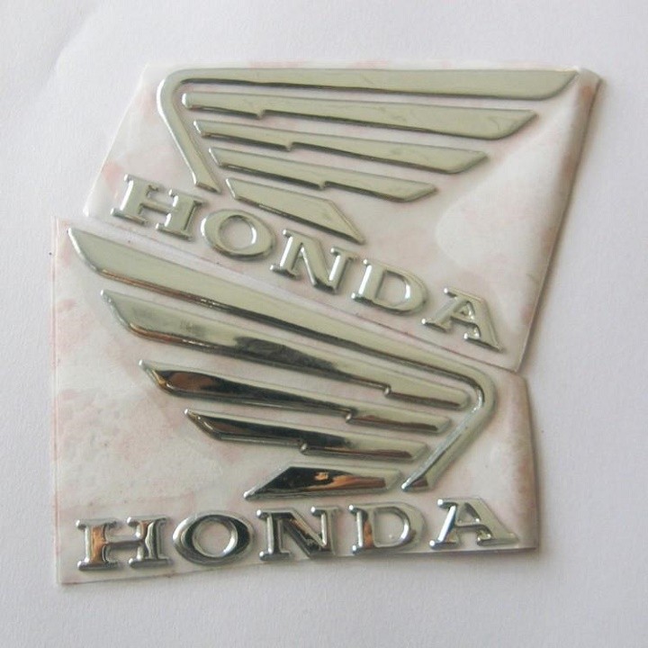 Bộ 2 tem logo cánh Chim HONDA 3D nổi