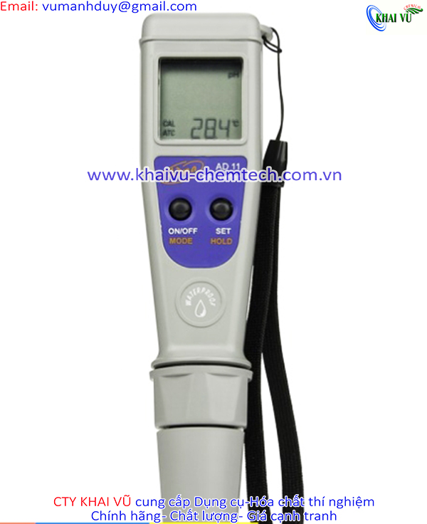 [HCM]Máy đo bút đo pH nước AD11 ( đo PH và nhiệt độ nước )
