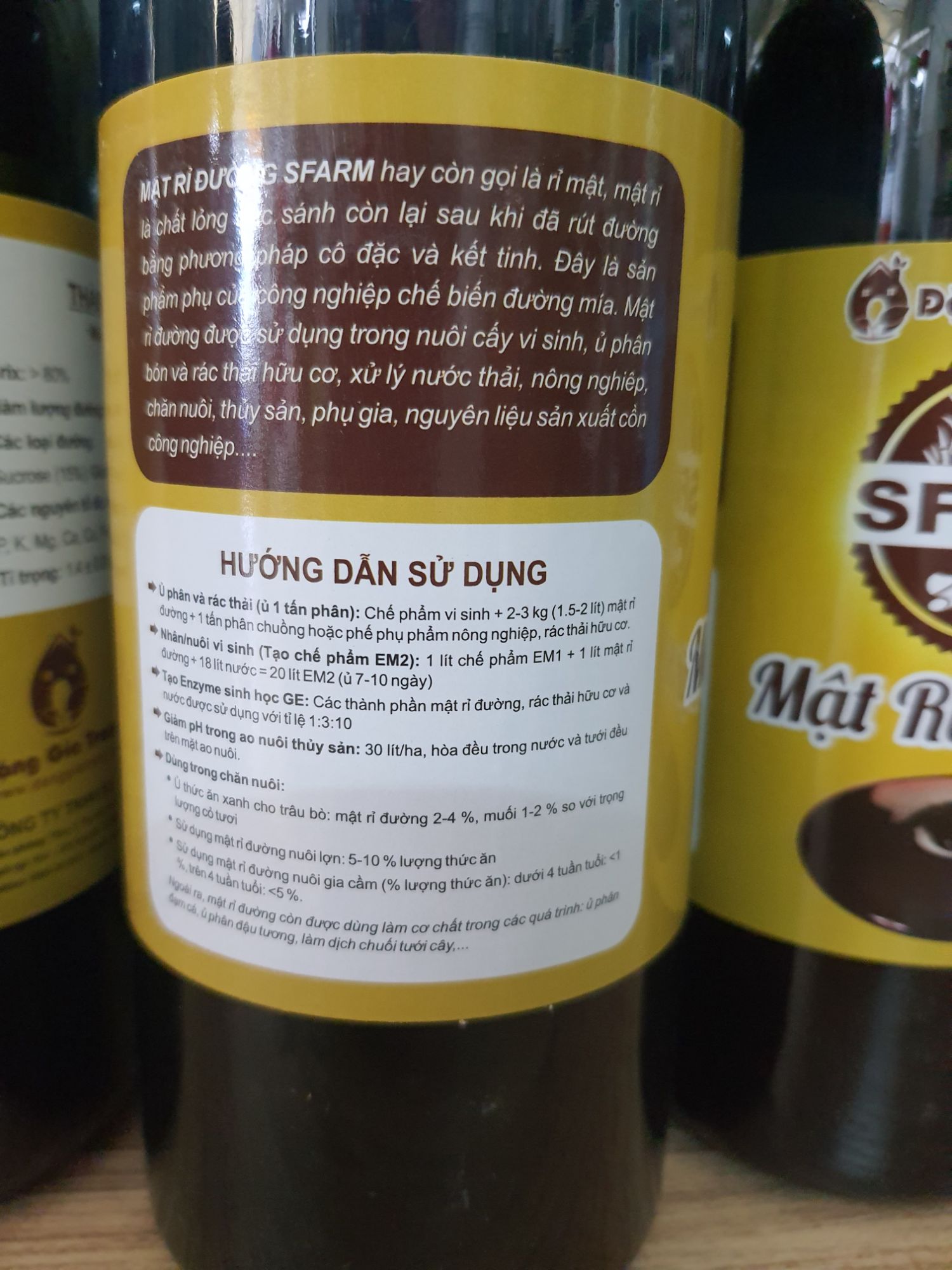 Mật rỉ đường SFARM - CHAI 1 LÍT.