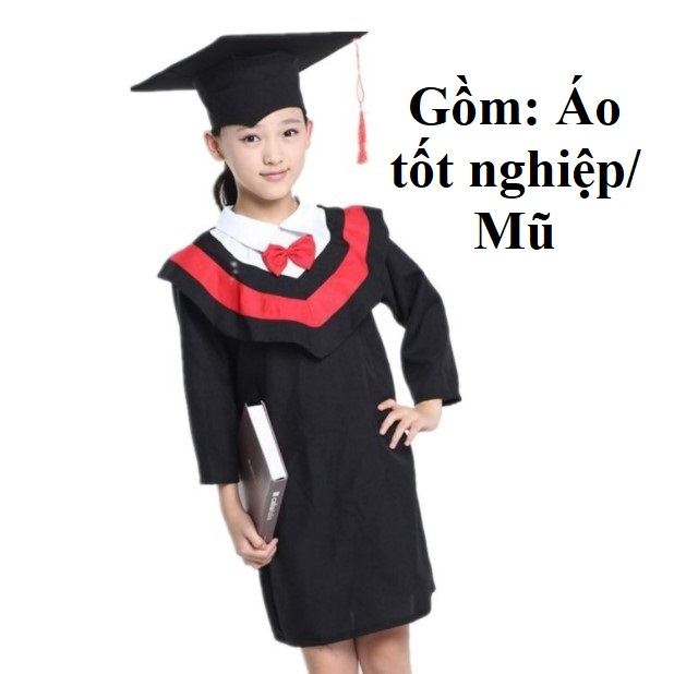 Áo mũ cử nhân tốt nghiệp mẫu giáo mầm non đến tiểu học hàng chất lượng