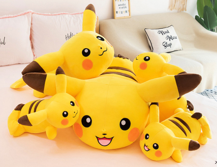 Gấu bông pokemon pikachu nằm dễ thương