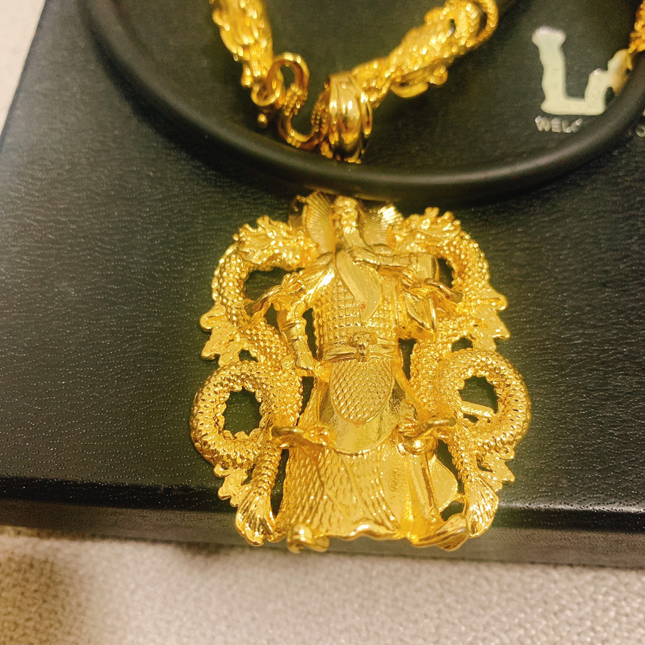 Dây chuyền phong thủy cao cấp mặt Quan Vũ mạnh mẽ, thời thượng, đẳng cấp - day chuyen nam, dây vàng, vòng cổ