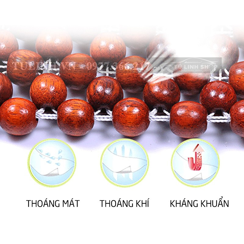 Lót hạt gỗ Nhãn, Hương, Pơ mu cho ghế xe hơi và xe ô tô và ghế văn phòng dễ dàng sử dụng