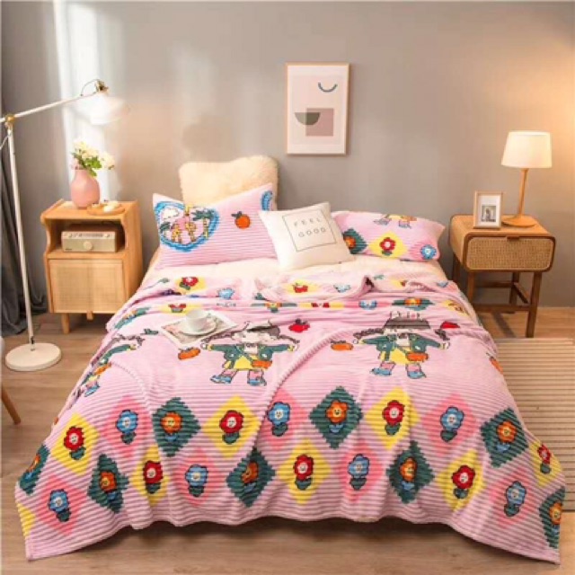 Chăn tuyết nhung tăm siêu mềm mịn - kt: 2m*2m3