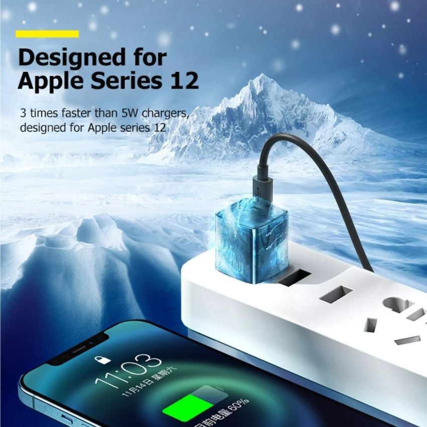 Củ sạc nhanh 20W Baseus Smart Cube Fast Charger 1C CCZC