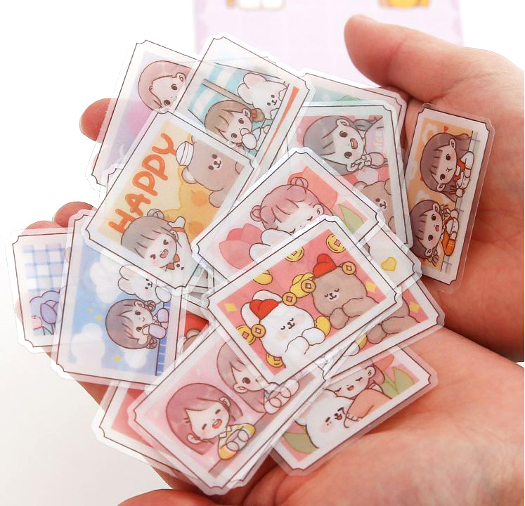 Bộ 40 sticker Telado dễ Thương E101