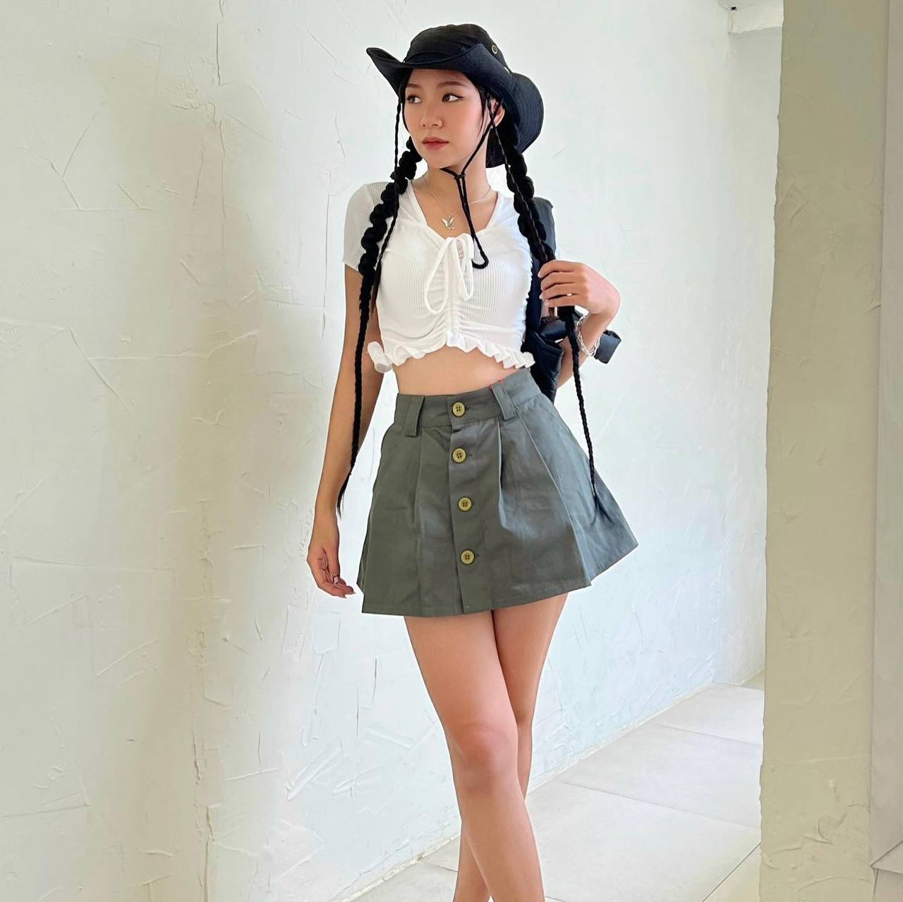 Croptop Bèo Thắt Nơ // 19DEGREES