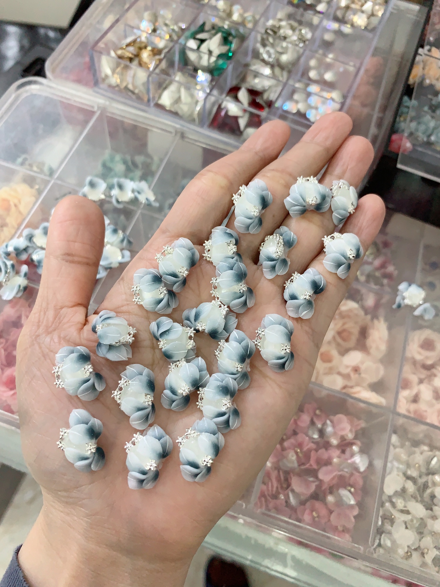 Hoa bột ôm đá