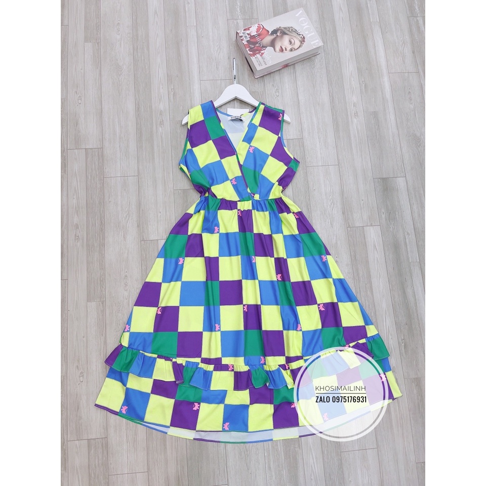 ✨ĐẦM MAXI✨Đầm maxi kẻ khối