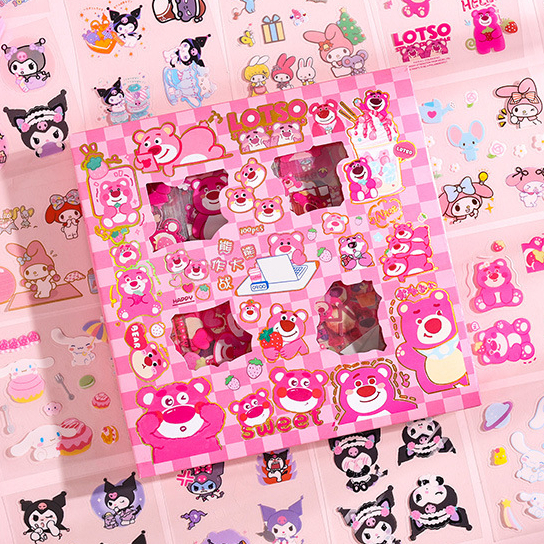 Hộp cute sticker dán trang trí 100 tờ khác nhau - hình dán dễ thương
