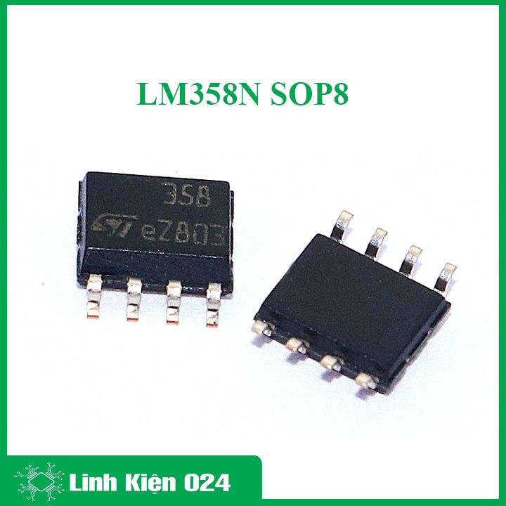 LM358N kiểu chân SOP8, bộ khuếch đại vận hành kép công suất thấp