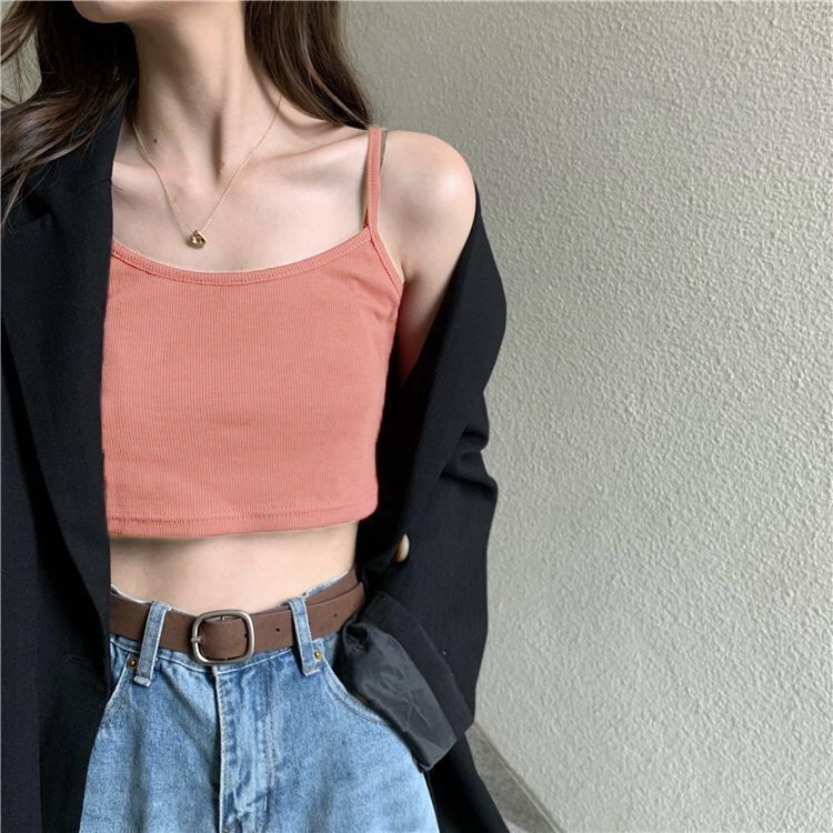 Áo thun hai dây croptop nữ thời trang