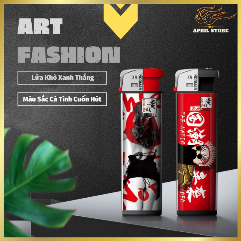 Combo 5 Bật Lửa NBM X9 Lửa Khò Tia Chống Gió Nhiều Họa Tiết Cực Đẹp (Không Gas)