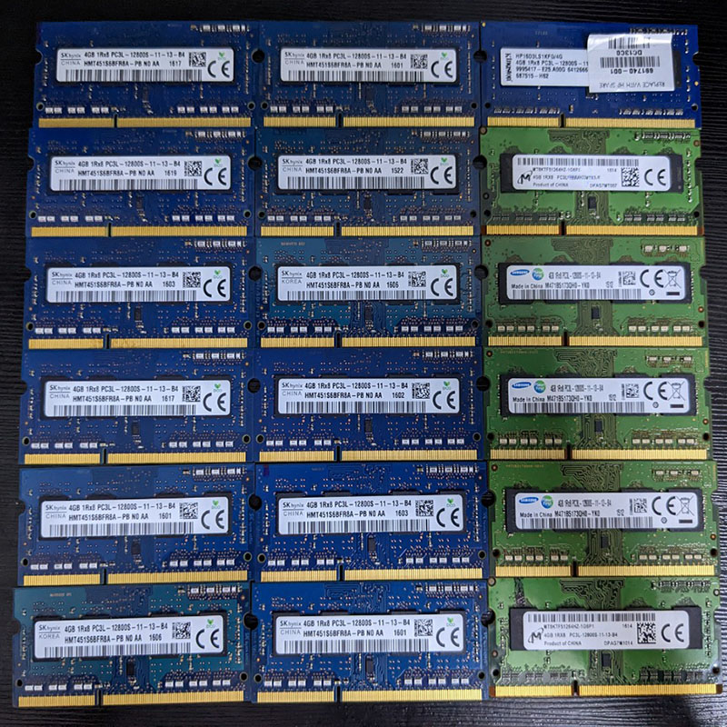Ram Laptop 4GB DDR3 Bus 1600 (nhiều loại)