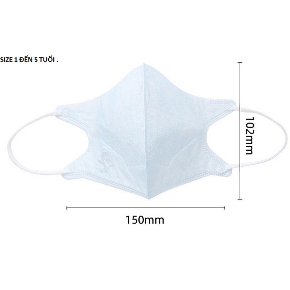 Khẩu trang Biden 3D cho bé (Hộp 10c)