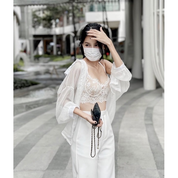 Áo Bra Ren Mềm Cúc Ngực Có Gọng Mút (+Ảnh Thật)