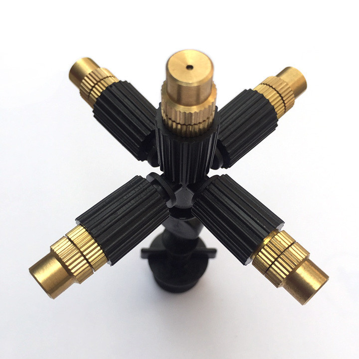 Béc tưới lan phun sương bằng đồng 5 hướng chân nối ren 21mm