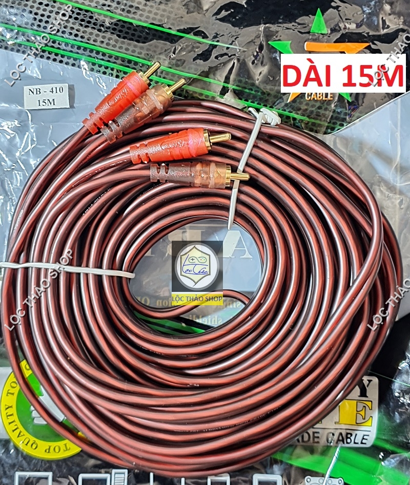 Cáp loa 4 đầu hoa sen AV dài 15M cao cấp (Dây loa AV 4 đầu)