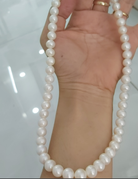 [HCM]Chuỗi Vòng Cổ Ngọc Trai nuôi Nước Ngọt Tự Nhiên Quà tặng vợQuà tặng MẹQuà tặng sinh nhật NữQuà tặng TếtTình yêu( trắng 9-10 ly)