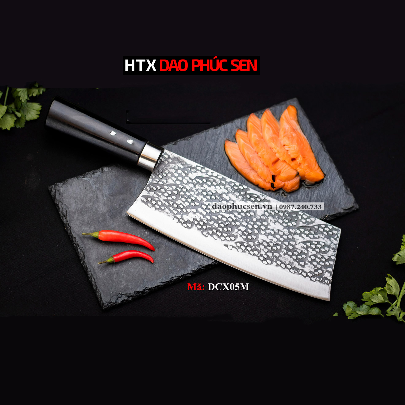 Dao chặt xương 05 cán mun