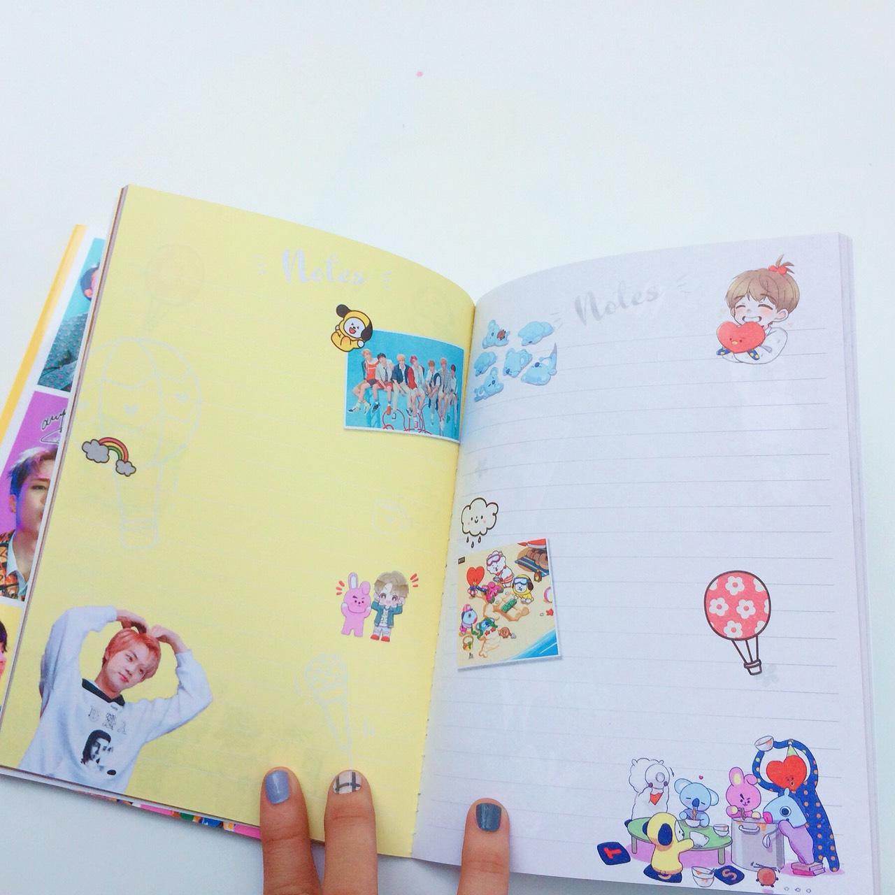[HCM]Sổ tay Notebook BTS giấy in màu từng trang
