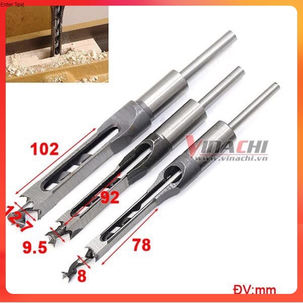 Mũi đục bái long dài - mũi đục mộng vuông, đục mộng gỗ cưc nhanh