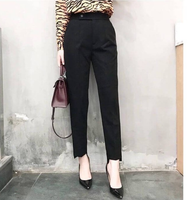 QUẦN TÂY BAGGY GẤU LỆCH KINA Dáng Lỡ dài 84CM, Có Bigsize 86KG