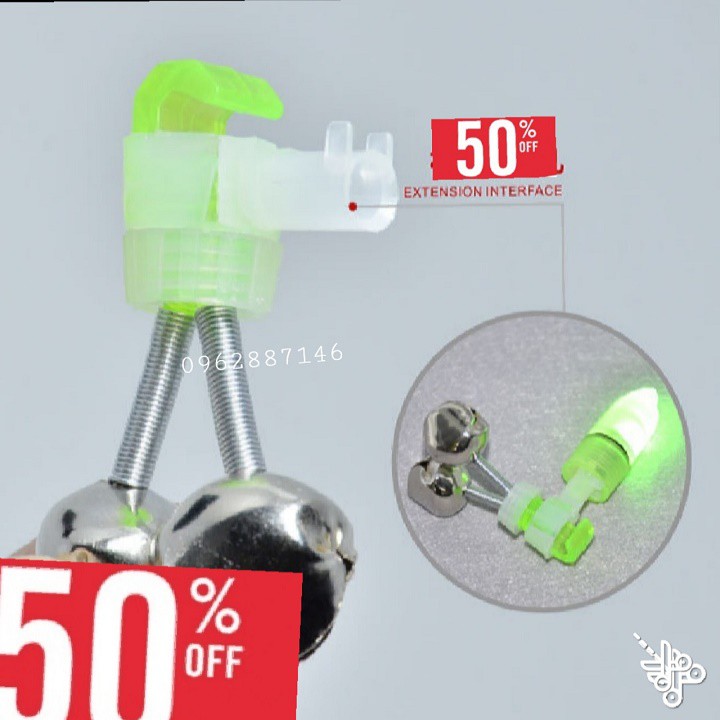 Combo 2 chuông báo cá chuông cá gắn đèn nano - Cam kết bảo hành đổi trả trong 2 tuần đầu