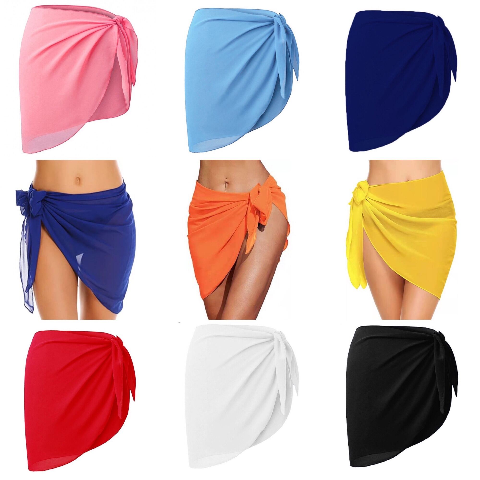 Khăn voan quấn bikini nhiều màu siêu đẹp.