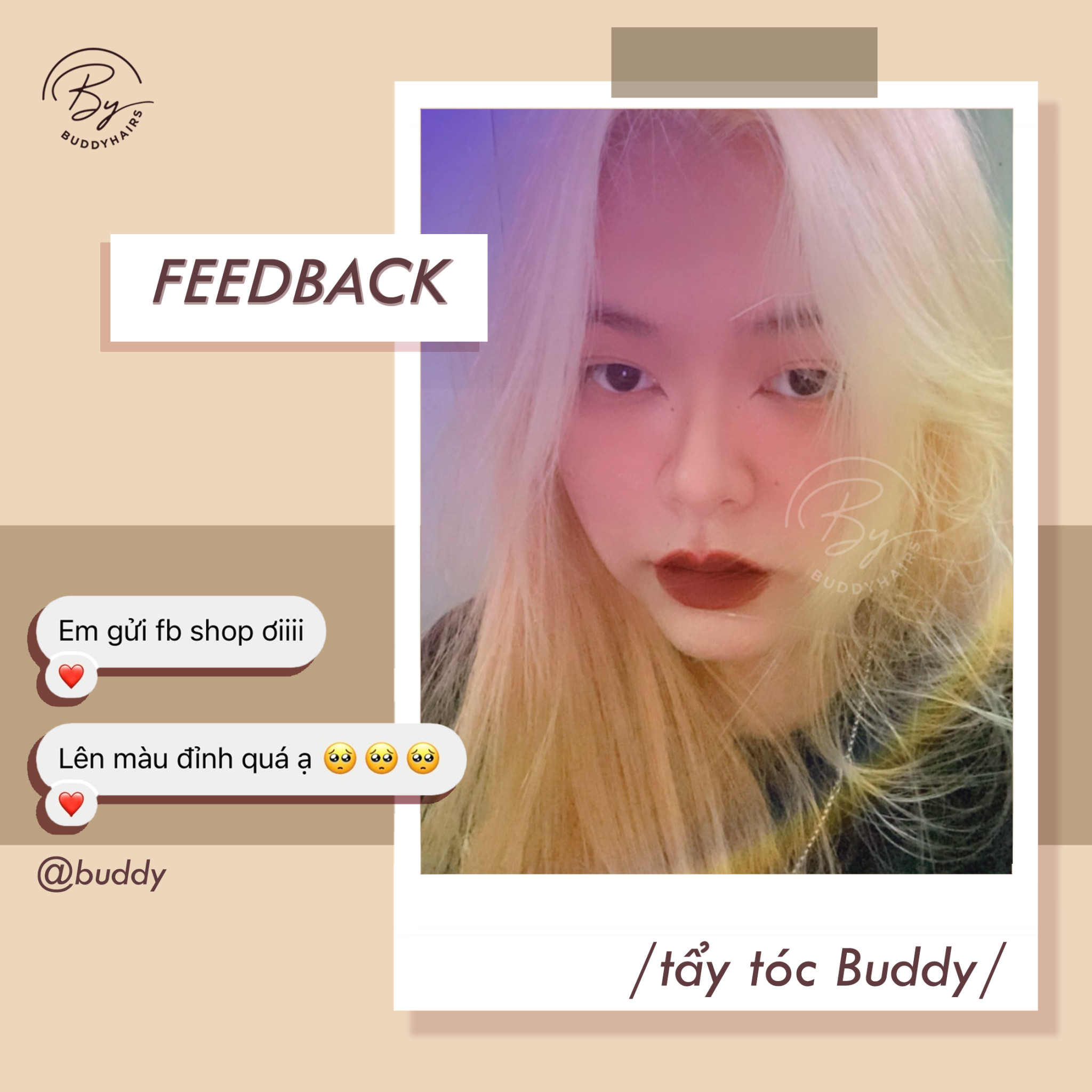 Thuốc tẩy tóc an toàn độc quyền của Buddyhairs