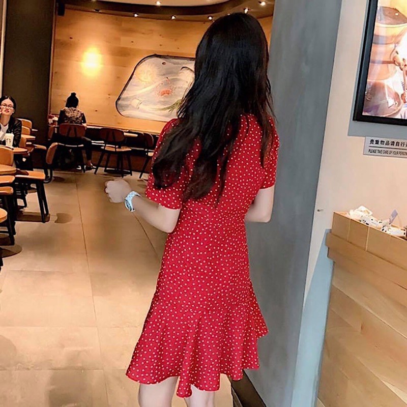 ĐẦM BI ĐỎ NÚT TRẮNG (có ảnh thật)  MS150