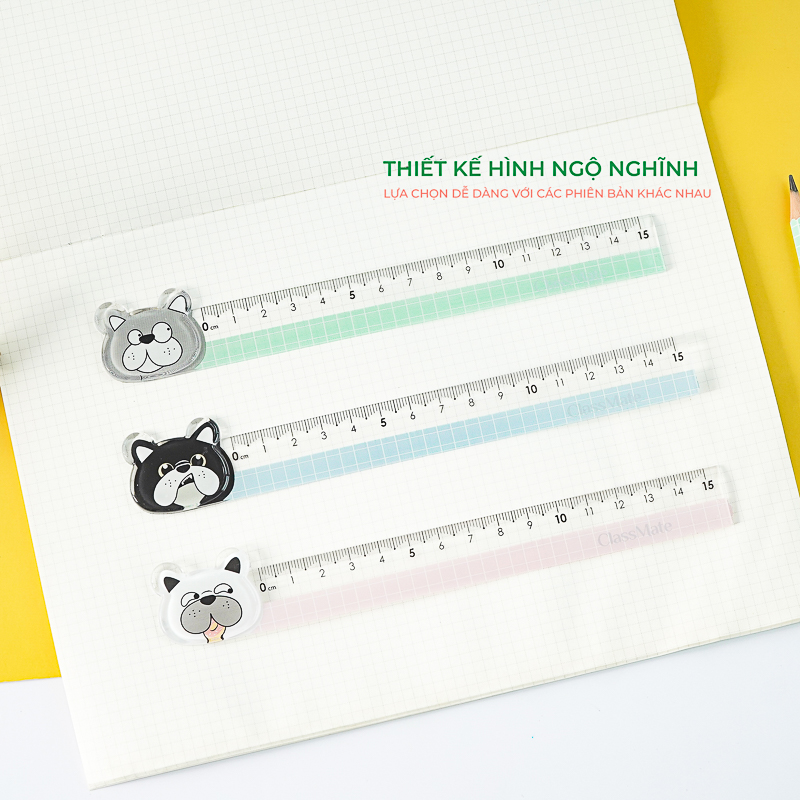 Thước Kẻ Nhựa CLASSMATE Cho Học Sinh 15cm RL04-PE