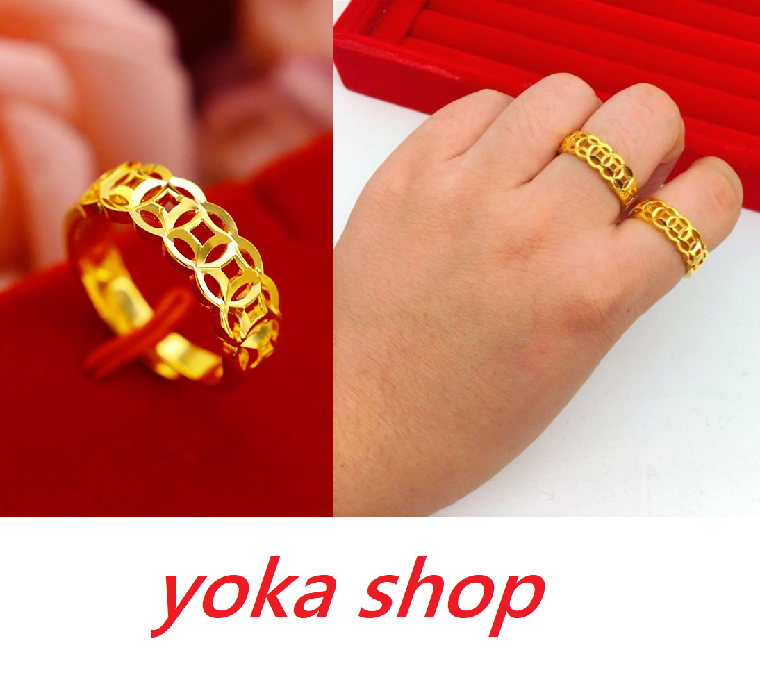 [HCM]Nhẫn nam nhẫn nữ tự điều chỉnh kích thước mẫu kim phát tài hàng cao cấp kèm hộp