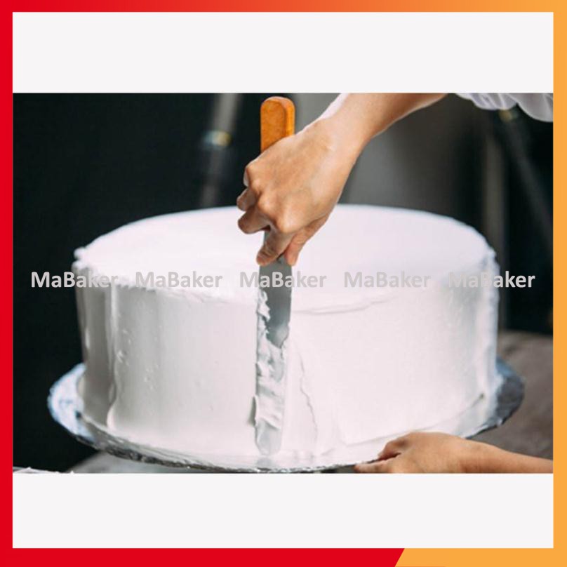 Dao chà láng thẳng cán gỗ cao cấp 32cm, 38cm (8 inch, 10 inch) - MaBaker