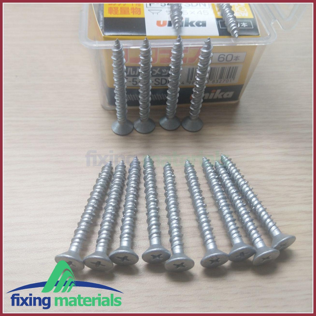 [HCM]Combo hộp vít bê tông đầu bằng Unika M5x45 kèm mũi khoan (Không cần dùng tắc kê nhựa)