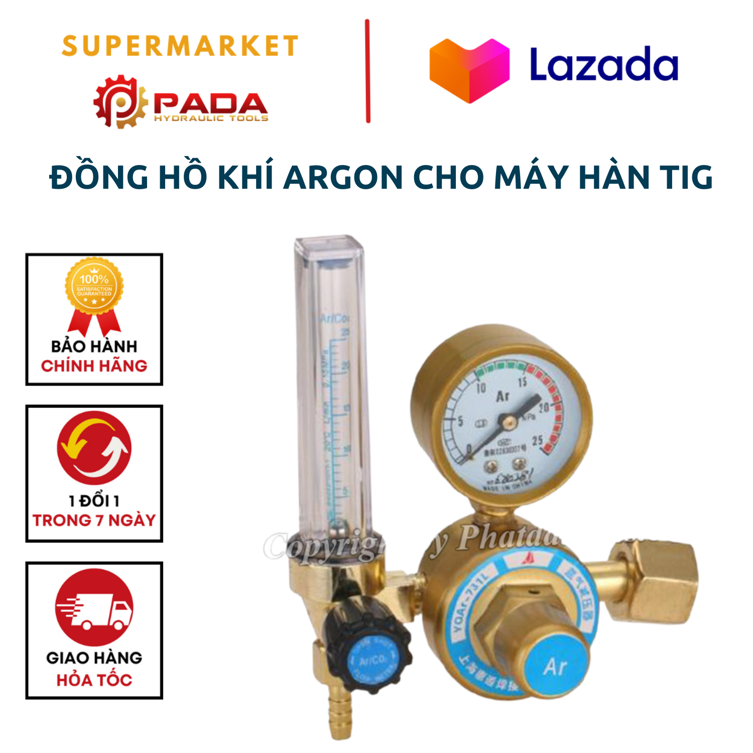 Đồng Hồ Khí Argon Cho Máy Hàn TIG