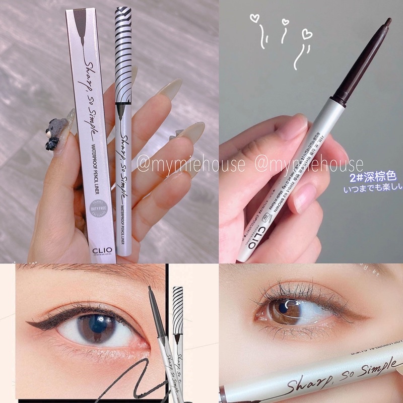 Chì kẻ mắt Clio Sharp so Simple Waterproof Pencil Liner