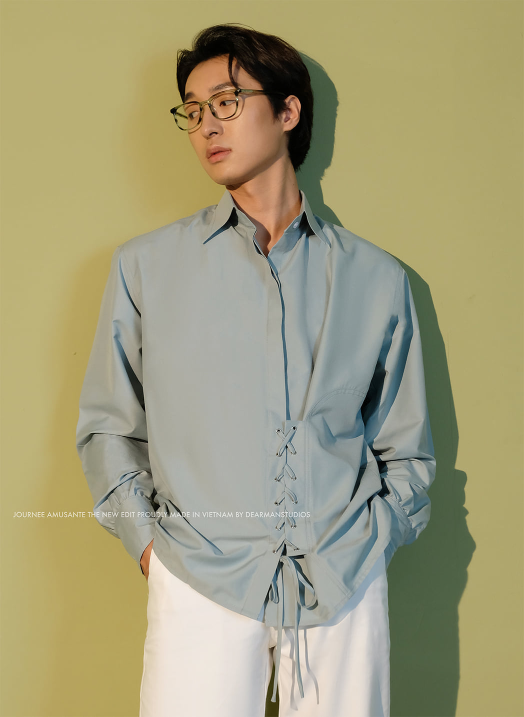 ÁO SƠ MI RÚT DÂY -  SHORELINE SHIRT - DEARMAN