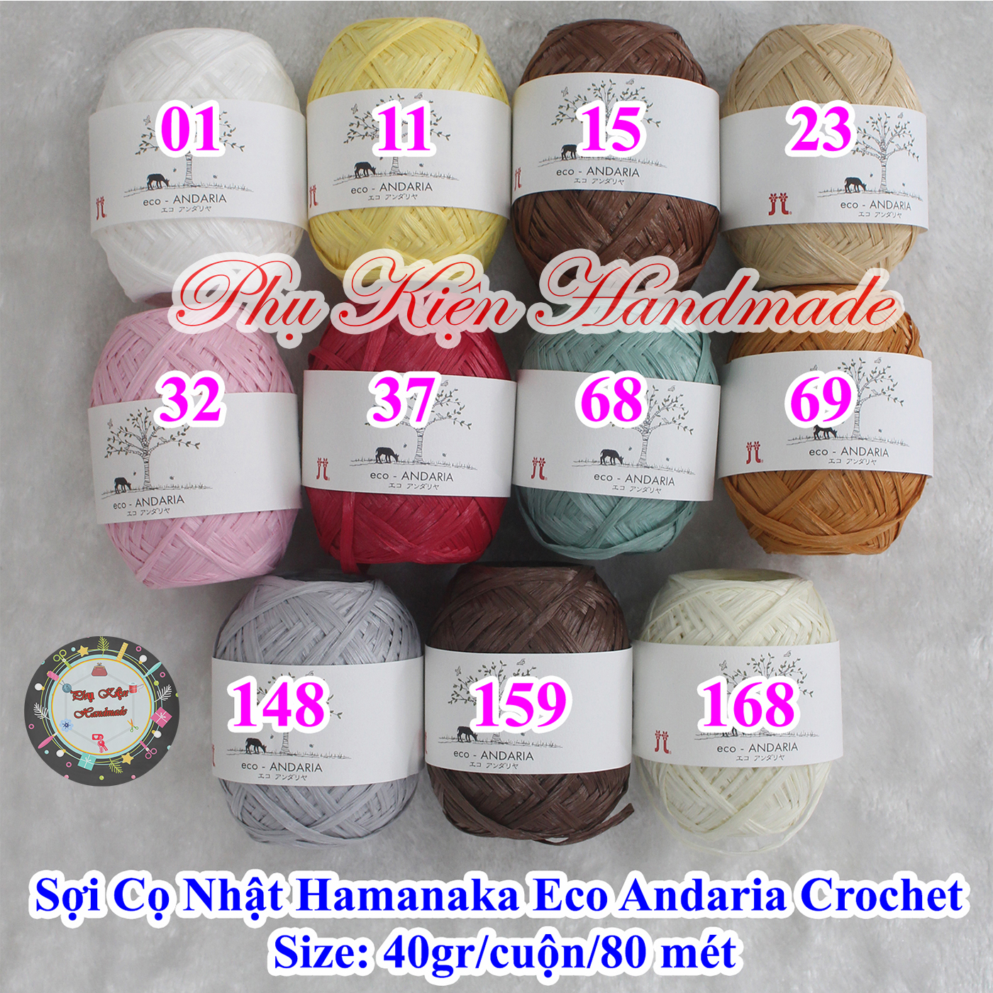 Sợi Cọ Nhật Hamanaka Eco Andaria Crochet