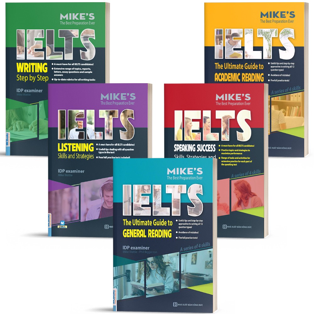 Combo Ielts Mike's (Writing, Reading, Speaking, Listening) - Học Kèm App Online