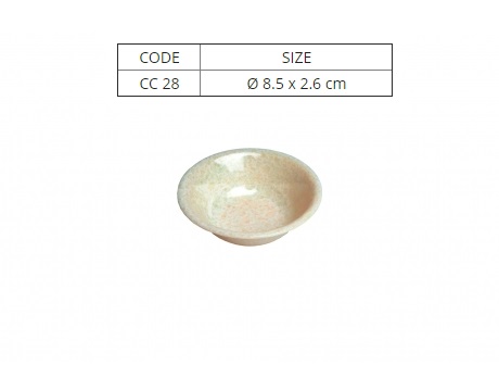 5 Chén Chấm Nhựa Melamine Vân Đá Kem Nhiều Size