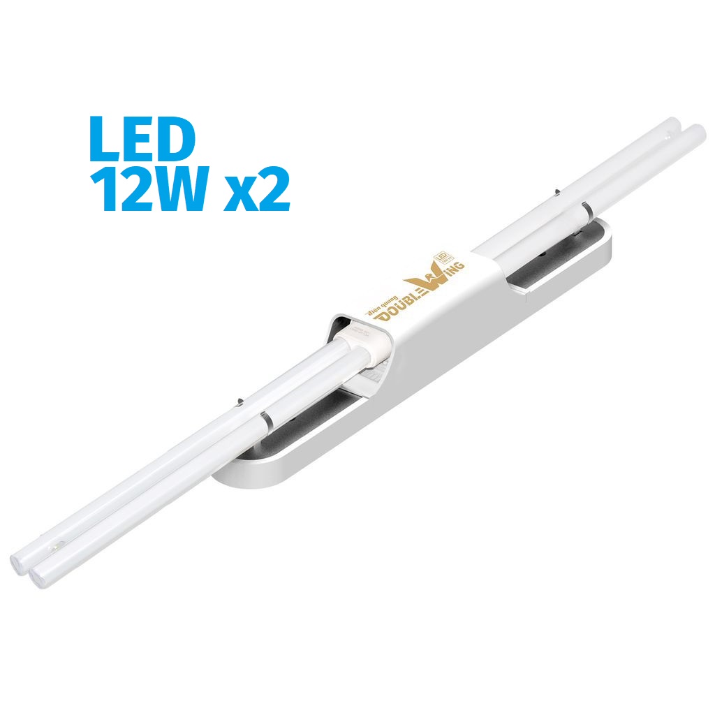 Bộ Đèn Led Double Wing 2×18 W Điện Quang Bóng thủy tinh