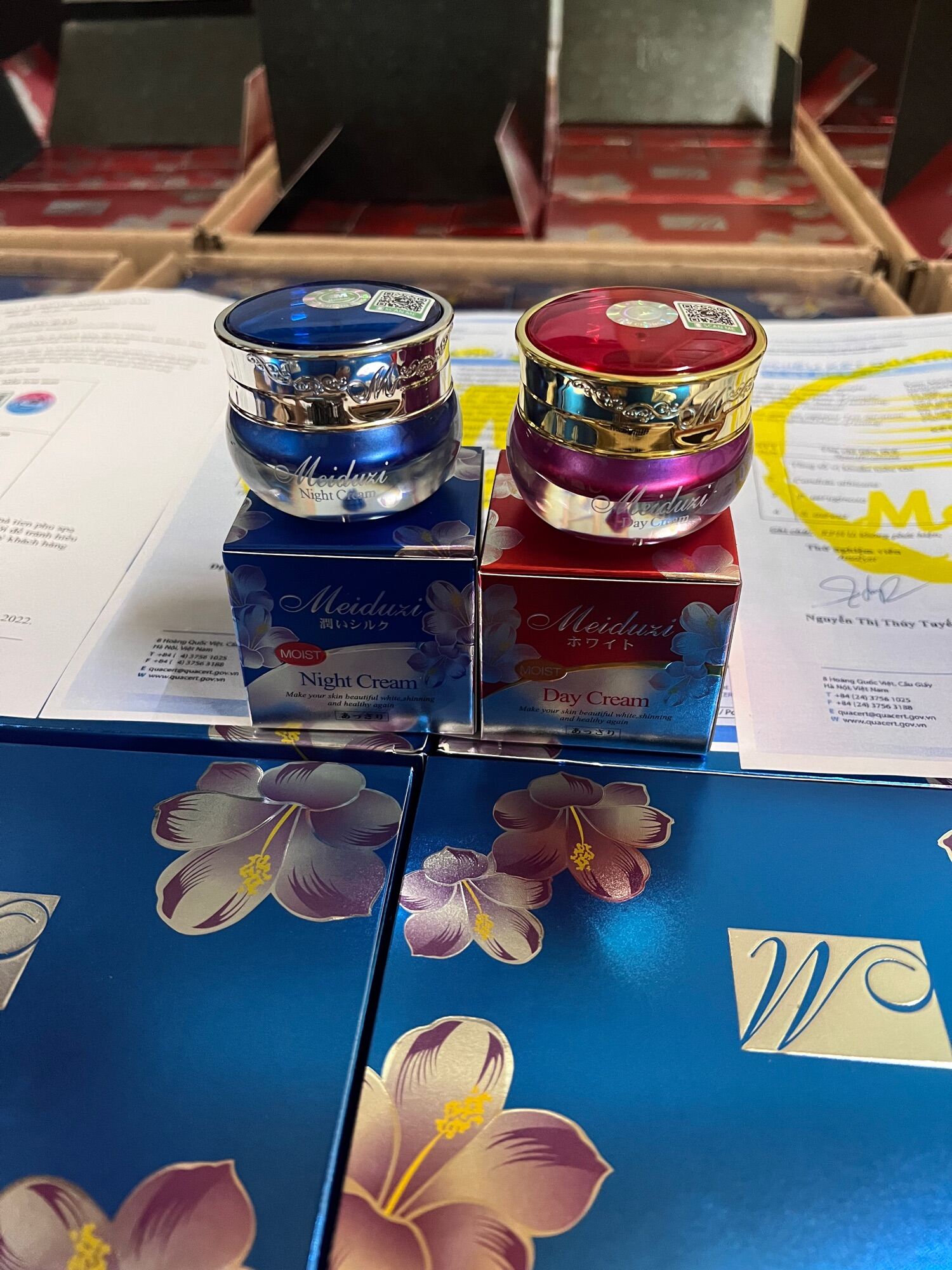 Combo 2 kem meiduzi nhật ngày + đêm 2 tem ( tem mới BCA )