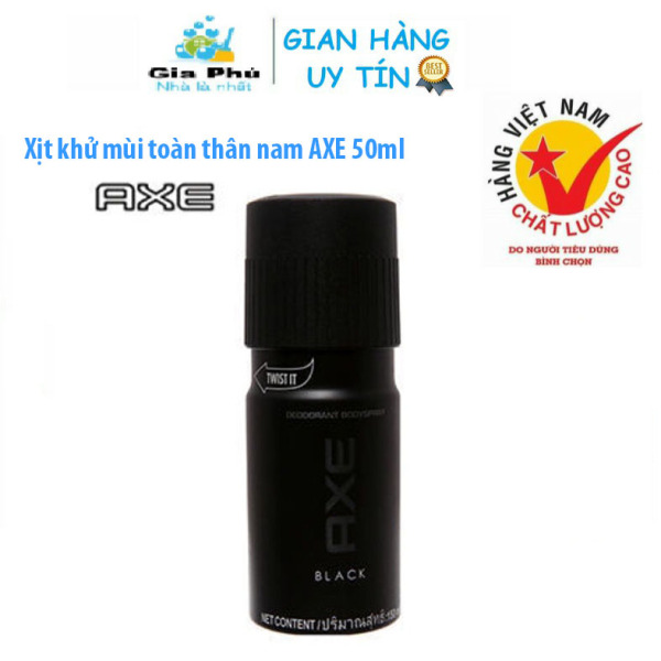 Xịt khử mùi toàn thân nam AXE Black 50ml - Nam tính mạnh mẽ nhập khẩu