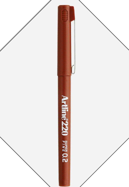 Bút lông kim artline ek-220 br nâu